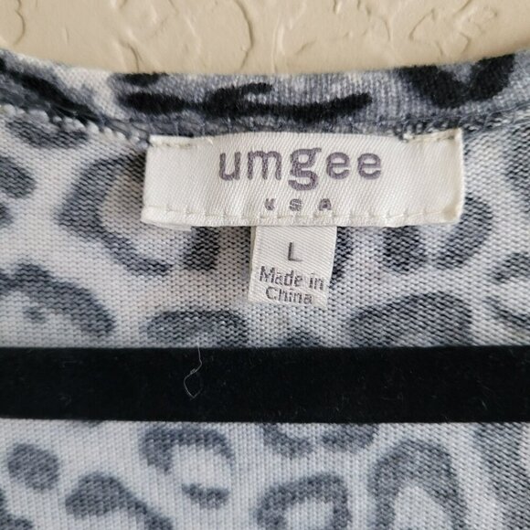Umgee Leopard Print Longline Cardigan Duster size L - Picture 4 of 5